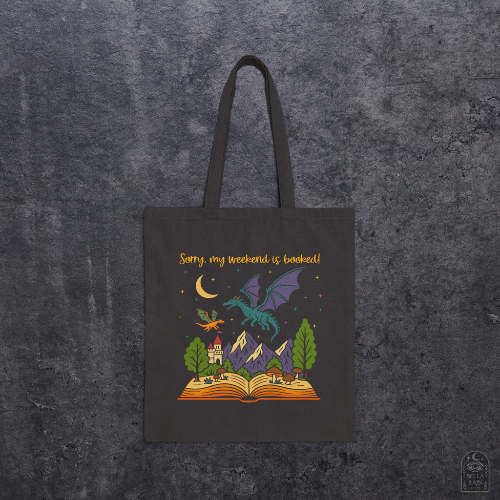 My Weekend is Booked Cotton Canvas Tote
