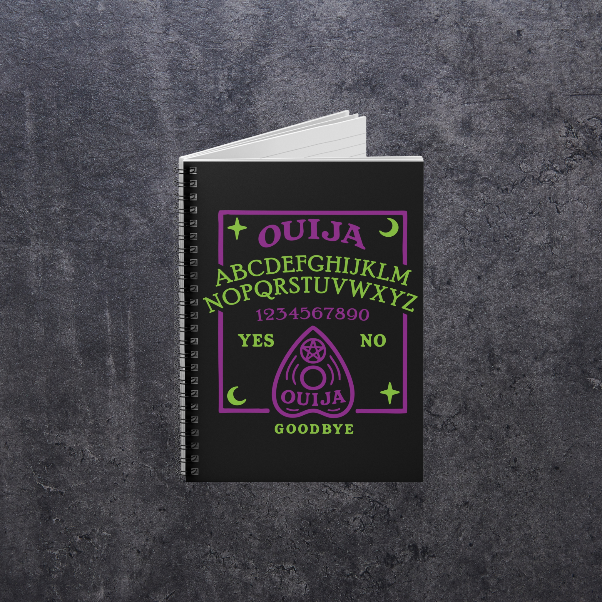 Mystical Ouija Board Spiral Notebook